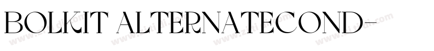 Bolkit AlternateCond字体转换